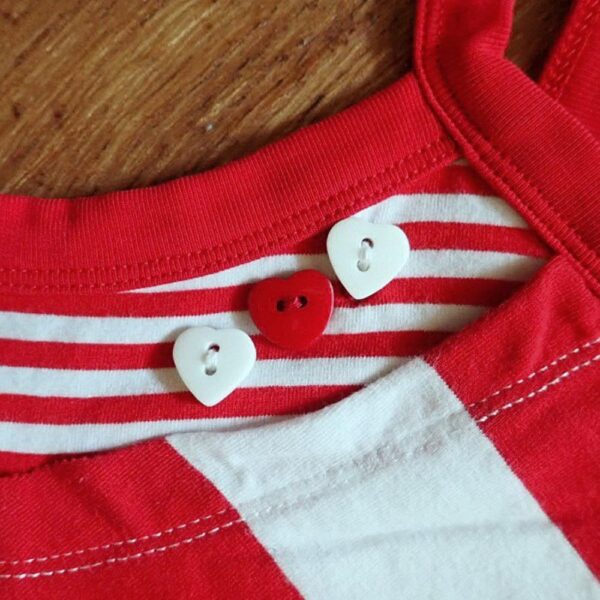 Size 10 Red & White Block-Striped Dress by Hootkid EUC - Image 3
