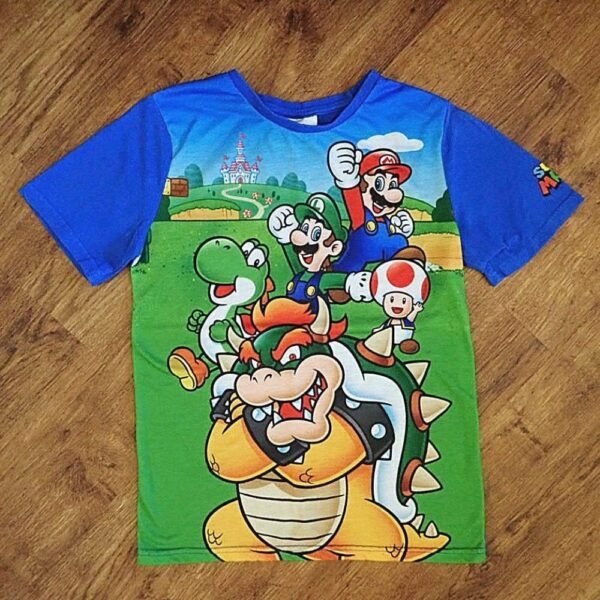 Size 12 Nintendo Super Mario Multicoloured Printed Tee GUC
