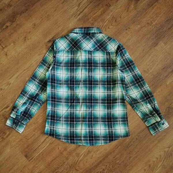 Size 12 Urban Supply Green & White Plaid Flannelette Shirt EUC - Image 2