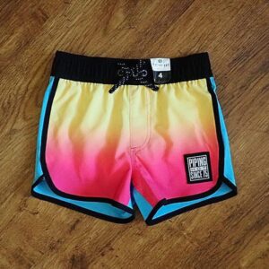 Size 4 Piping Hot Multicoloured Elasticated Boardshorts NWT