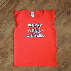 Size 7/8 Disney Mix Kids: 'Merry Christmas' Tee EUC