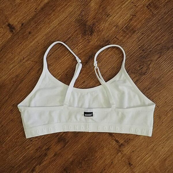 Size 10/12 Bonds White Adjustable Bralette EUC - Image 2