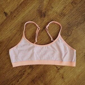 Size 10/12 Bonds Orange & Pink Adjustable Bralette GUC