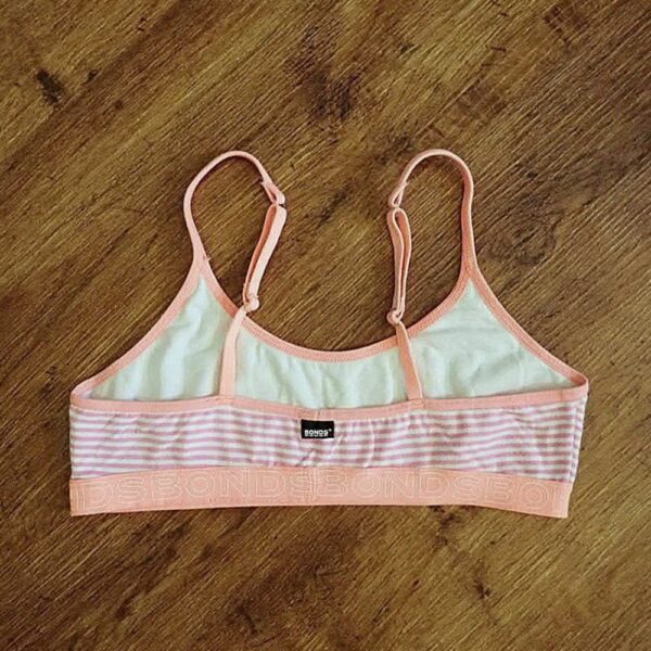 Size 10/12 Bonds Orange & Pink Adjustable Bralette GUC - Image 2