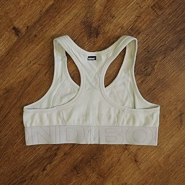 Size 10/12 Bonds White Sports Crop EUC - Image 2