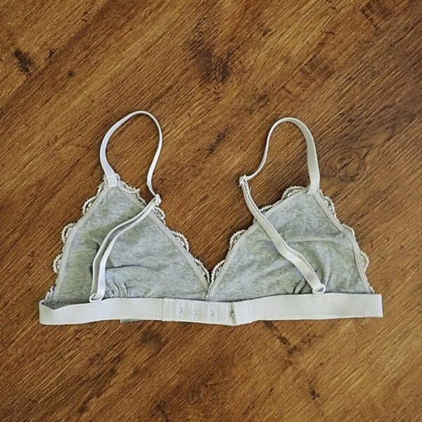 Size 12A All Sorts Adjustable Grey Lace Bra EUC - Image 2
