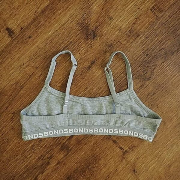 Size 8/10 Bonds Adjustable Grey Bralette EUC - Image 2