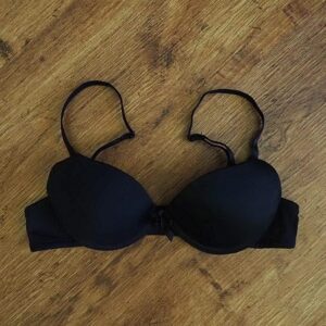 Size 8A Ultimate Body Adjustable Black Padded Bra EUC