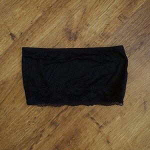 Size 8/10 Unbranded Black Lace Bandeau EUC