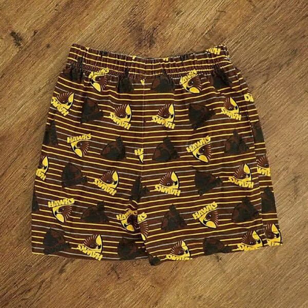 Size 1 AFL Hawthorn Sleep Shorts EUC - Image 2