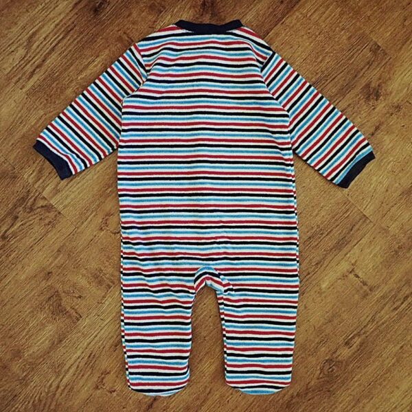 Size 1 Target Polar Fleece Block-Striped Sleepsuit EUC - Image 3
