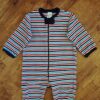 Size 1 Target Polar Fleece Block-Striped Sleepsuit EUC