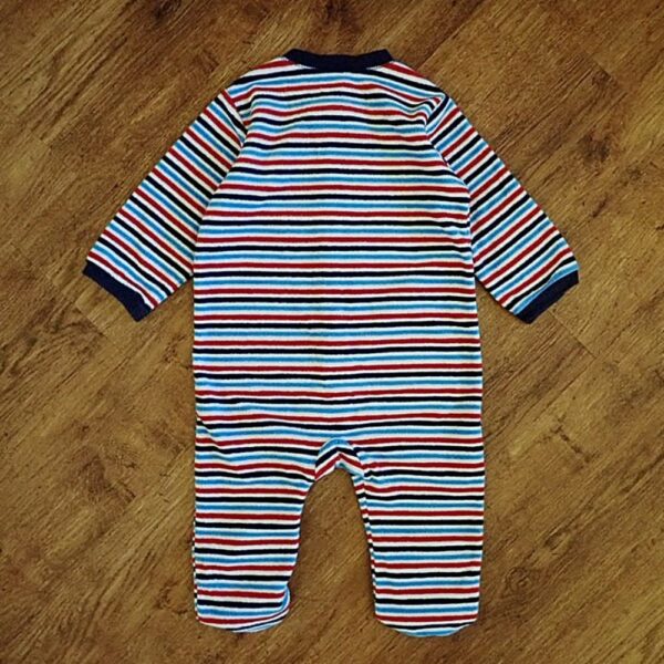 Size 1 Target Polar Fleece Block-Striped Sleepsuit EUC - Image 3