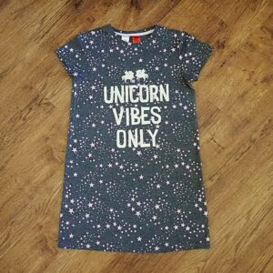 Size 12 Kids & Co 'Unicorn Vibes Only' Short Sleeve Nightie EUC