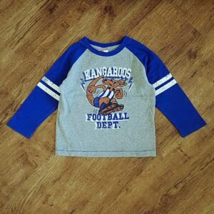 Size 2 AFL Kangaroos Long Sleeve Tee GUC