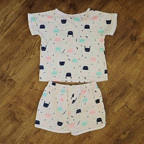 Size 3 Kids & Co 'Cat' Short Pyjamas EUC - Image 2