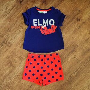 Size 3 Sesame Street 'Elmo Awesome' Short Pyjamas EUC