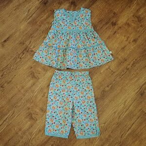 Size 3 Blue Sleeveless Pyjama Set NWOT