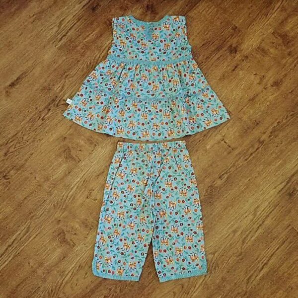 Size 3 Blue Sleeveless Pyjama Set NWOT - Image 2