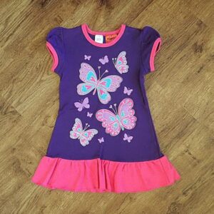 Size 4 Neon Purple 'Butterfly' Nightie EUC
