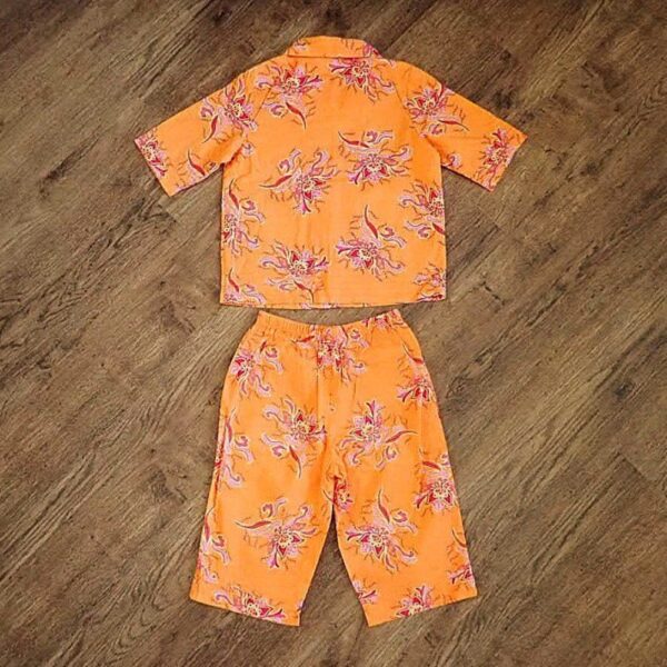 Size 4 Now Short Sleeve Bright Orange Pyjamas NWOT - Image 2