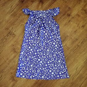 Size 8/10 Purple Satin 'Loveheart' Nightie EUC