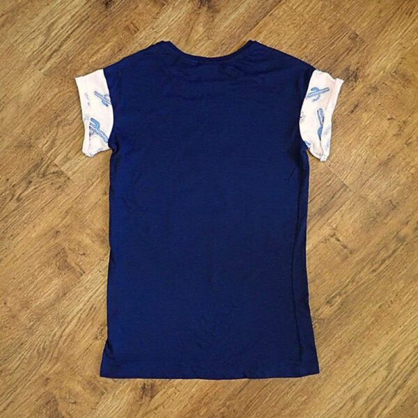 Size 8 B-Collection 'A Team' Navy Short Sleeve Nightie EUC - Image 2