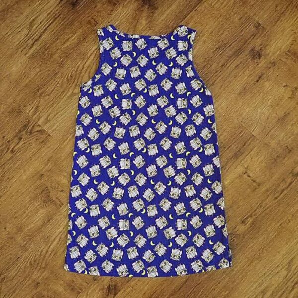 Size 8 Neon Sleeveless Purple 'Owl' Nightie EUC - Image 2