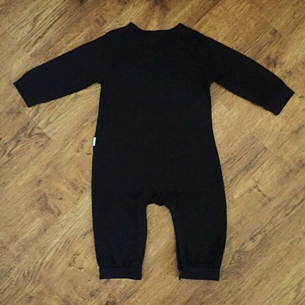 Size 1/2 Black & White Printed Tuxedo Jumpsuit NOS - Image 2