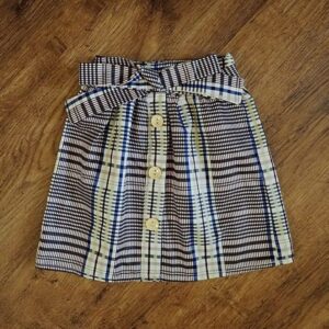 Size 1/2 Lilac Plaid Skirt with Sash Belt EUC