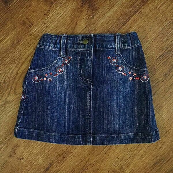 Size 1 Adjustable Blue Denim Skirt EUC