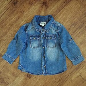 Size 1 Cotton On Kids Chambray Long Sleeve Shirt EUC
