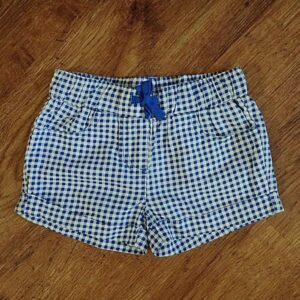 Size 1 H&T Blue & White Gingham Cotton Shorts EUC