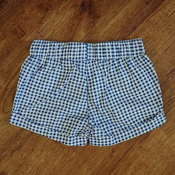 Size 1 H&T Blue & White Gingham Cotton Shorts EUC - Image 2