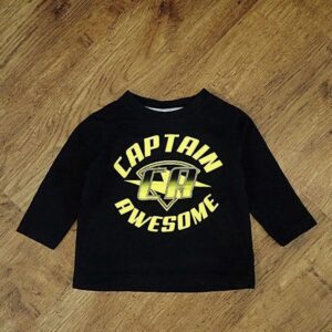 Size 1 H&T 'Captain Awesome' Long Sleeve Tee EUC