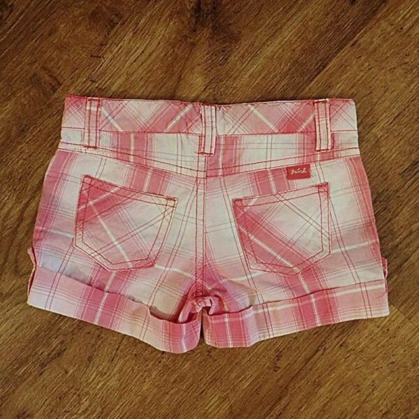 Size 1 Pumpkin Patch Adjustable Plaid Shorts EUC - Image 2