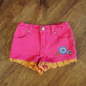 Size 1 Target Adjustable Hot Pink Denim Shorts EUC