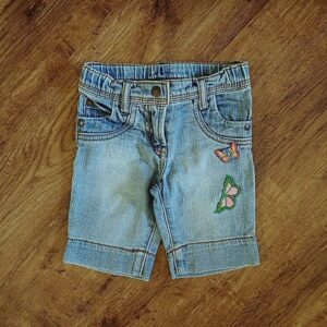 Size 1 Target Denim Shorts with Appliqued Butterflies GUC