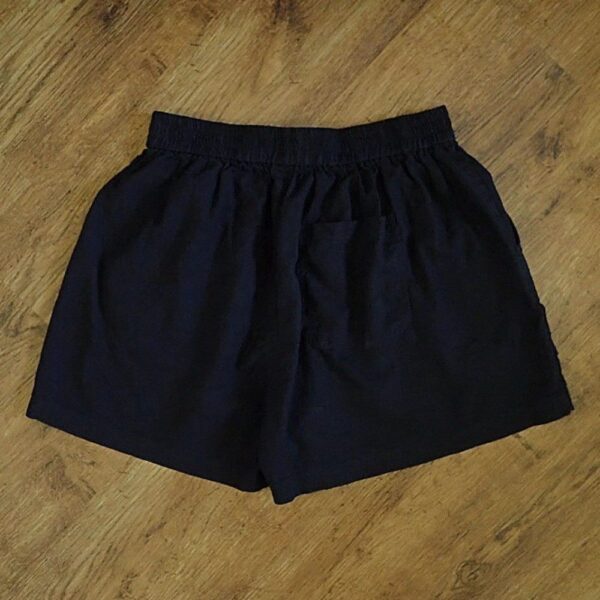 Size 14/16 (Ladies 10) Plain Black Linen-Blend Shorts EUC - Image 2