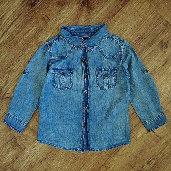 Size 2 Cotton On Kids Chambray Long Sleeve Shirt EUC