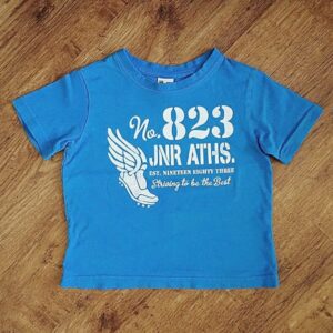 Size 2 H&T 'Jnr Aths' Tee EUC