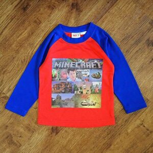 Size 2 Minecraft Long Sleeve Sleep Top EUC