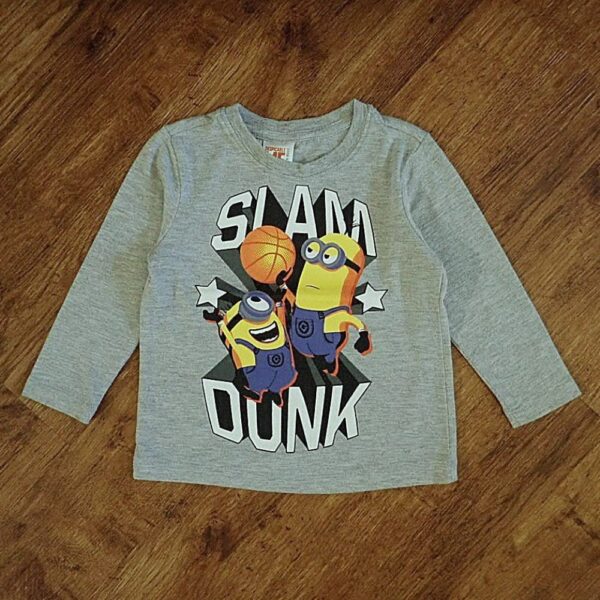 Size 2 Minions 'Slam Dunk' Long Sleeve Tee EUC