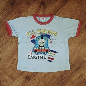Size 2 Thomas the Tank Engine 'All Aboard!' Tee EUC