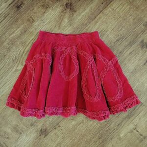 Size 2/3 Big by Fiona Burgundy Corduroy Skirt EUC
