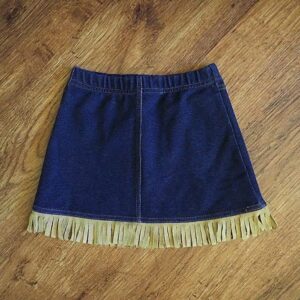 Size 2/3 Stretch Denim Western-Style Skirt EUC