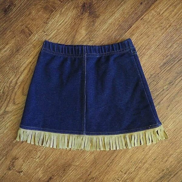 Size 2/3 Stretch Denim Western-Style Skirt EUC