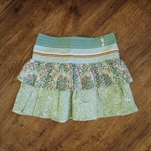 Size 2 Chino Elasticated Layered Skirt EUC