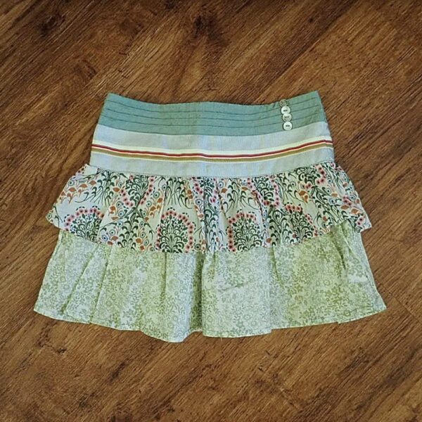 Size 2 Chino Elasticated Layered Skirt EUC
