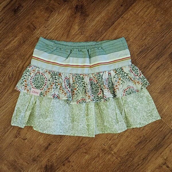 Size 2 Chino Elasticated Layered Skirt EUC - Image 2